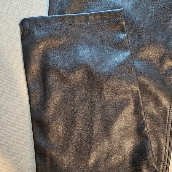 Dynamite Gisele Faux Leather Straight Leg Pants - Size 8 - Picture 2 of 10